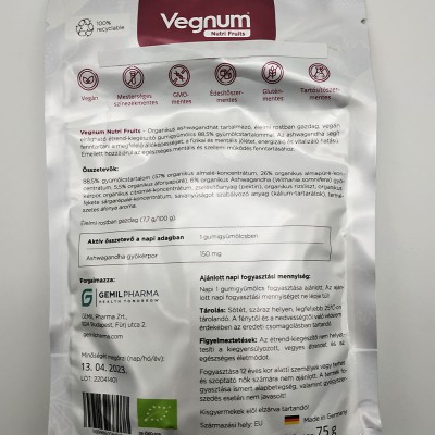 Vegnum - Nutri Fruits with Ashwaganda, Blueberry - 30 Gummies