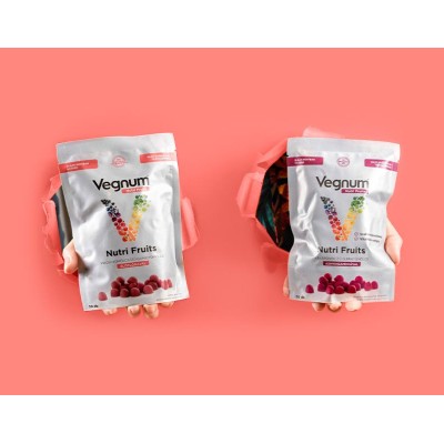 Vegnum - Nutri Fruits with Living Flora, Red Berry - 30 Gummies
