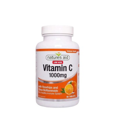 Natures Aid - Vitamin C 1000 mg - Low Acid - 90 Tablets