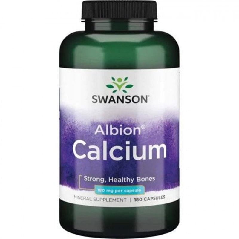 Swanson - Albion Chelated Calcium, 180mg - 180 caps