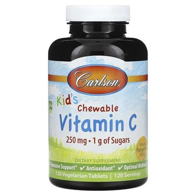 Carlson Labs - Kid's Chewable Vitamin C, 250mg Natural Tangerine