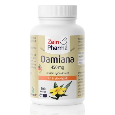 Zein Pharma - Damiana, 450mg - 100 caps