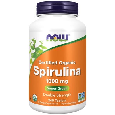 NOW Foods - Certified Organic Spirulina, 1000mg