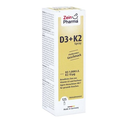 Zein Pharma - Vitamin D3 + K2 Spray Peppermint