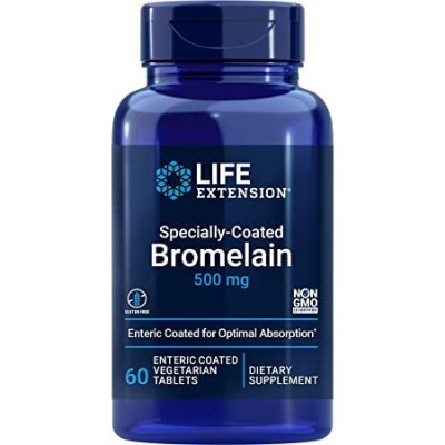 Life Extension - Specially-Coated Bromelain, 500mg - 60 enteric