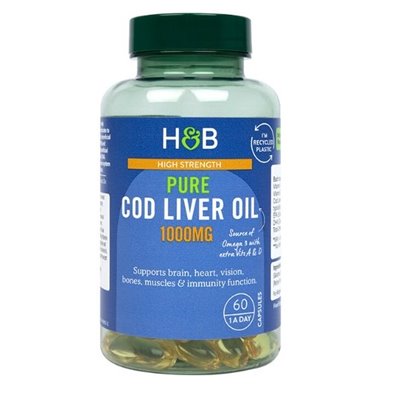 Holland & Barrett - High Strength Pure Cod Liver Oil, 1000mg