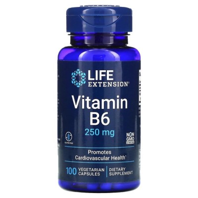 Life Extension - Vitamin B6, 250mg - 100 vcaps