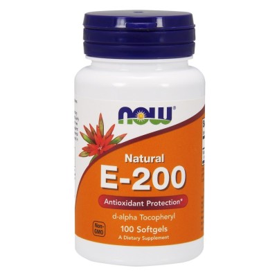 NOW Foods - Vitamin E-200, Natural - 100 softgels
