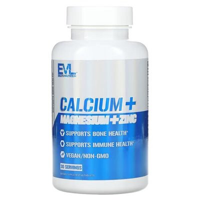EVLution Nutrition - Calcium + Magnesium + Zinc - 60 tablets