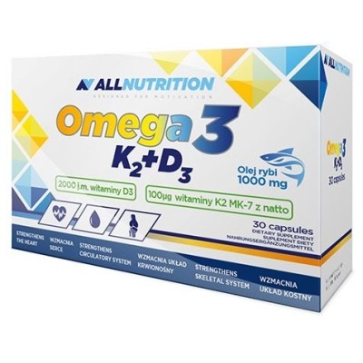 Allnutrition - Omega 3, K2+D3 - 30 caps