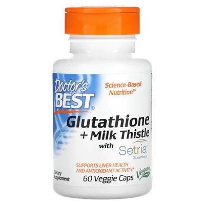 Doctor's Best - Glutathione + Milk Thistle - 60 vcaps