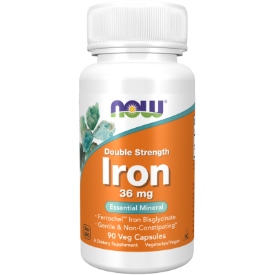 NOW Foods - Iron 36 mg, Double Strength