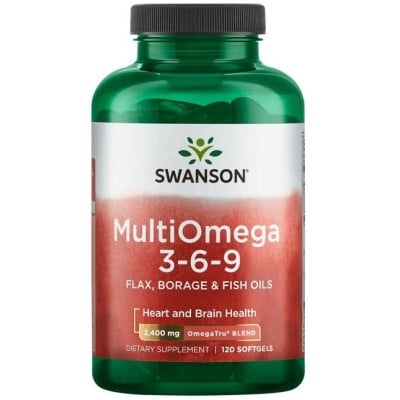 Swanson - MultiOmega 3-6-9 - Flax & Borage & Fish Oils - 120