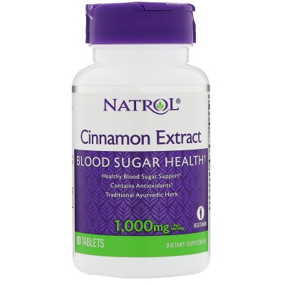 Natrol - Cinnamon Extract, 1000mg - 80 tablets