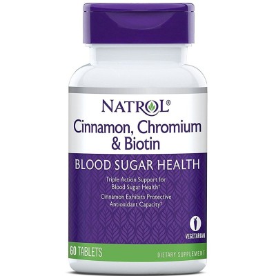 Natrol - Cinnamon, Chromium & Biotin - 60 tablets