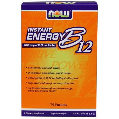 NOW Foods - Vitamin B-12, Instant Energy - 75 packets