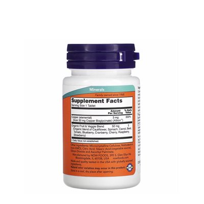 Now Foods - Copper Glycinate 3 mg - 120 Tablets