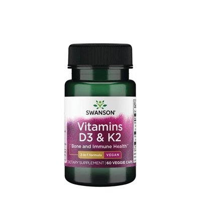 Swanson - Vitamins D3 & K2 - 60 Capsules