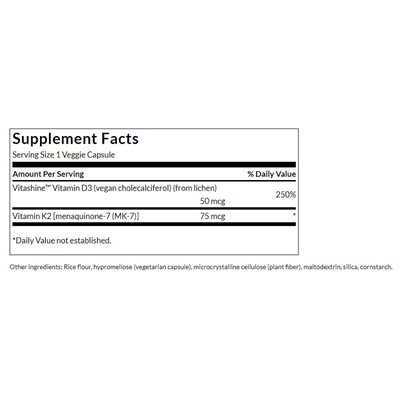 Swanson - Vitamins D3 & K2 - 60 Capsules