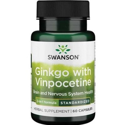 Swanson - Ginkgo with Vinpocetine Standardized - 60 caps