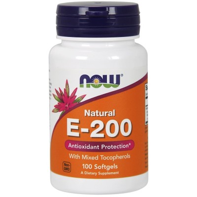 NOW Foods - Vitamin E-200 - Natural (Mixed Tocopherols) - 100