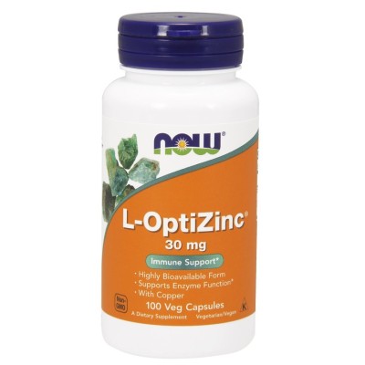 NOW Foods - L-OptiZinc, 30mg - 100 vcaps