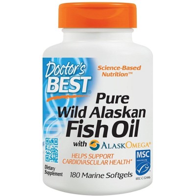 Doctor's Best - Pure Wild Alaskan Fish Oil with AlaskOmega -