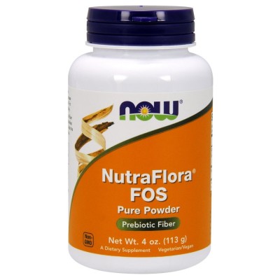 NOW Foods - NutraFlora FOS, Pure Powder - 113 grams