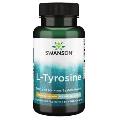 Swanson - AjiPure L-Tyrosine, 500mg - 60 vcaps