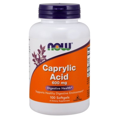 NOW Foods - Caprylic Acid, 600mg - 100 softgels
