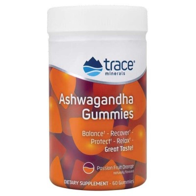 Trace Minerals - Ashwagandha Gummies, Passion Fruit Orange - 60