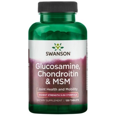 Swanson - Glucosamine, Chondroitin & MSM, 750mg - 120 tablets