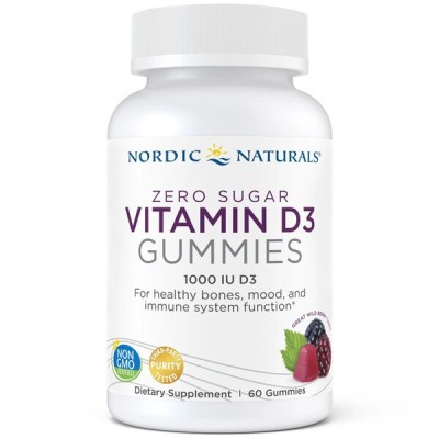 Nordic Naturals - Vitamin D3 Zero Sugar, Wild Berry - 60 gummies