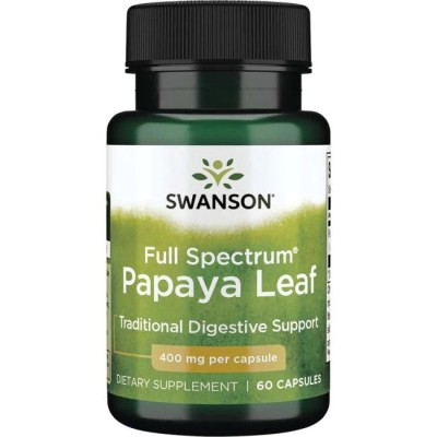 Swanson - Full Spectrum Papaya Leaf, 400mg - 60 caps