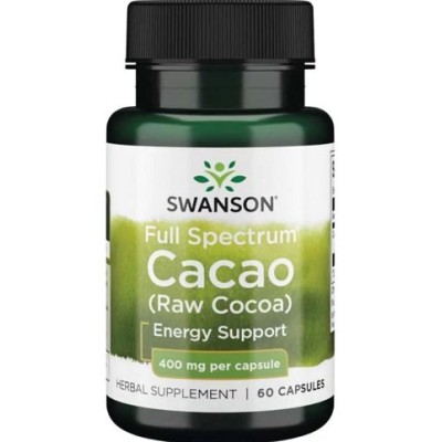 Swanson - Full Spectrum Cacao (Raw Cocoa), 400mg - 60 caps