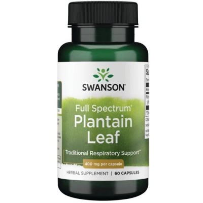 Swanson - Full Spectrum Plantain (Leaf) Plantago Major, 400mg -