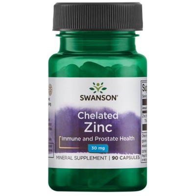 Swanson - Chelated Zinc, 30mg - 90 caps