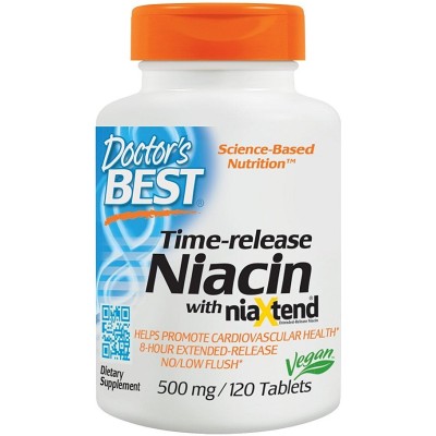 Doctor's Best - Time-release Niacin with niaXtend, 500mg - 120