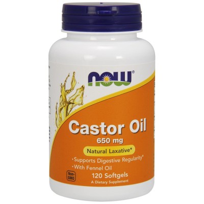 NOW Foods - Castor Oil, 650mg - 120 softgels