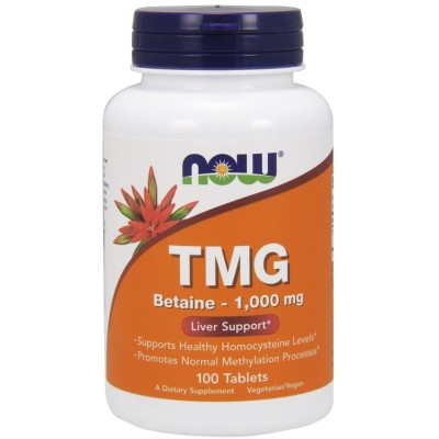 NOW Foods - TMG (Trimethylglycine), 1000mg - 100 tablets