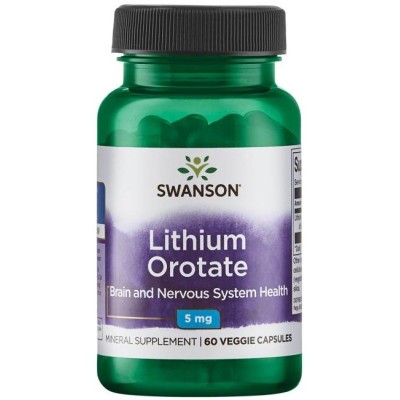 Swanson - Lithium Orotate, 5mg - 60 vcaps