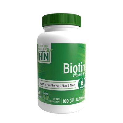 Health Thru Nutrition - Biotin, 10000mcg - 100 vcaps