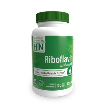 Health Thru Nutrition - Riboflavin Vitamin B2, 100mg - 100 vcaps