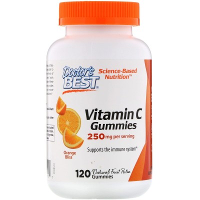 Doctor's Best - Vitamin C 250 mg, Orange Bliss - 120 gummies