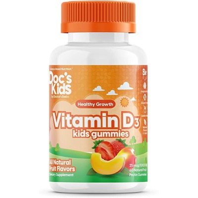 Doctor's Best - Vitamin D3 Kid's Gummies, Fruit Flavours - 60