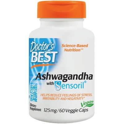 Doctor's Best - Ashwagandha with Sensoril, 125mg - 60 vcaps