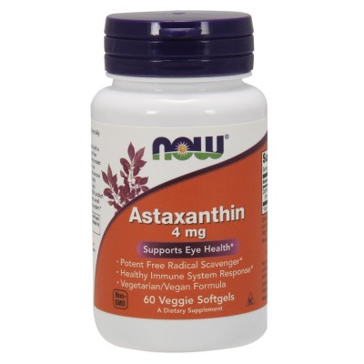 NOW Foods - Astaxanthin, 4mg - 60 veggie softgels