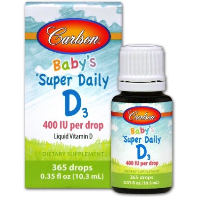 Carlson Labs - Baby's Super Daily D3, 400 IU - 10 ml.