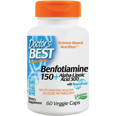 Doctor's Best - Benfotiamine 150 + Alpha-Lipoic Acid 300 - 60