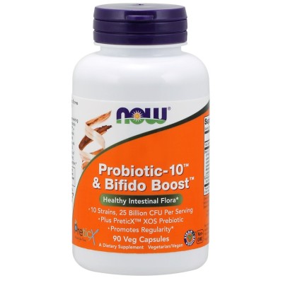 NOW Foods - Probiotic-10 & Bifido Boost - 90 vcaps